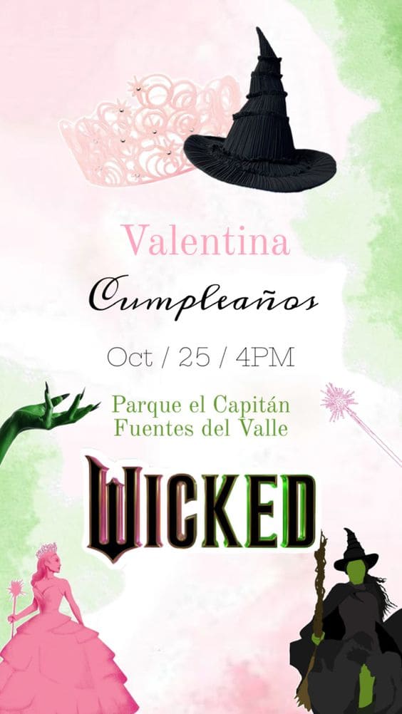 Invitación Infantil Wicked
